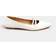 LTS Pointed Buckle Flats - White