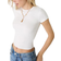Stradivarius Slim Fit Short Sleeve T-shirt - White