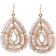 Shein pair HighEnd Luxurious Colorful Handmade Beaded Glass Teardrop Shaped Style Ladies Dope Earrings Suitable For Daily Wear Holiday Party Gift