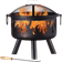 VonHaus Round Flame Fire Pit Black