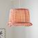 Dunelm Carys Frilled Gingham Drum Lamp - Orange Shade ∅ 30cm