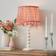 Dunelm Carys Frilled Gingham Drum Lamp - Orange Shade ∅ 30cm