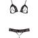 Abierta Fina Bra Set with Rhinestones