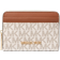 Michael Kors Jet Set Small Signature Logo Zip Around Card Case - Vanilla/Acorn