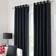 Dunelm Solar Blackout Eyelet Curtains Black 117x182cm