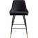 Dunelm Ariana Bar Velvet Black Seating Stool 96cm