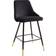 Dunelm Ariana Bar Velvet Black Seating Stool 96cm