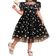 Shein Young Girls' Integrated Cute & Elegant & Gorgeous Mid-Length Daisy Flower Dress With Stand Collar