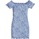 Shein Young Girl Ditsy Floral Print Off Shoulder Dress