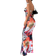 Shein Sleeveless Twisted Back Hollow Out Tie Up Leopard Print Maxi Bodycon Dress