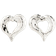 Pilgrim Tide Heart Earrings - Silver