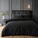 Dunelm Billie Duvet Cover Black (200x200cm)