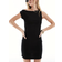 ASOS DESIGN Ribbed Mini With Fallen Shoulder Dress - Black