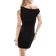 ASOS DESIGN Ribbed Mini With Fallen Shoulder Dress - Black