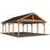Palmako Carport Robert 40,6 m2 mit Geräteraum hellbraun tauchgrundiert (Gebäudefläche 40.6 m²)