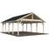 Palmako Carport Robert 40,6 m2 mit Geräteraum hellbraun tauchgrundiert (Gebäudefläche 40.6 m²)