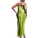 New Look Cowl Neck Satin Midi Dress - Green
