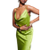 New Look Cowl Neck Satin Midi Dress - Green