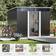 Garden Sanctuary 8 x 4ft Charcoal Black Compact Metal Storage Tool Shed (Building Area )