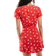 ASOS DESIGN Button Through Mini Tea Dress - Red Ditsy Floral Print/Multi