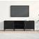 vidaXL Svart Ek 150 x 30 x 50 cm Konstruerat Trä TV-bänk