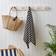 Dunelm Monochrome Stripe Cotton Bath Towel Black (140x70cm)