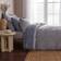 Dunelm Portloe Woven Gingham & Pillowcase Set Folkstone Blue Duvet Cover Blue (200x)