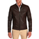 D'Arienzo Smooth Effect Leather Jacket - Dark Brown