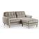 Dunelm Velvet Reversible Corner Chaise Grey Sofa 174cm 3 Seater
