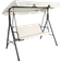 OHS 3-seater Swing Bench with Canopy - Cream