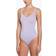 Nike Essential V Neck One Piece Swimsuit - Purple