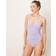 Nike Essential V Neck One Piece Swimsuit - Purple