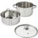 Mainstays Stainless Steel 4-Quart Steamer Pot with Glass Lid with lid 1 gal 8.8 "