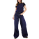 ASOS DESIGN Soft Wide Leg Jean In Rinse - Navy