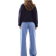 ASOS DESIGN Posede Jeans Med Vide Ben I Lys Vask - Blå