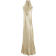 River Island Halterneck Slip Maxi Dress - Gold