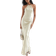 River Island Halterneck Slip Maxi Dress - Gold