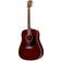 Washburn Wd100dl Dreadnought Mahogany Acoustic Guitar Transparent Wine Red