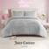 Juicy Couture Shaggy Faux Fur Comforter Set 3-Pc in Gray Bedspread Gray (233.7x228.6cm)