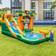 Costway Monkey Themed Inflatable Water Slide with Jumping Area & Pool with 680W Blower