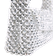 River Island Beaded Metallic Clutch Bag - Silver