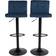 OHS Set of 2 Adjustable Velvet Bar Stools Bar Stool 87cm 2pcs