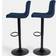 OHS Set of 2 Adjustable Velvet Bar Stools Bar Stool 87cm 2pcs