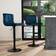 OHS Set of 2 Adjustable Velvet Bar Stools Bar Stool 87cm 2pcs