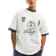 ASOS DESIGN T-shirt I Oversize Med Tryck Framtill - Vit/A