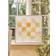 Cox & Cox Chequered Natural Framed Art 80x80cm