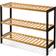 Keplin Keplin Natural & 3 Tier Natural Bamboo Shelf Organiser Shoe Rack 70x55cm