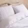Dunelm Alton Tufted Stripe Quilt Cover Set - Bedspread White (220x230cm)