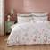 Dunelm Nola Floral and Pillowcase Set - Blush Duvet Cover Pink (220x230cm)