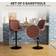 Homcom Adjustable Swivel Breakfast Barstools Set of 2 Bar Stool 110cm 2pcs